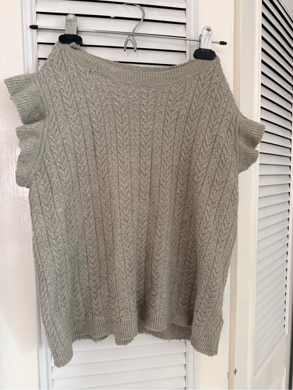 Cable Knit Short Sleeve Sweater Top